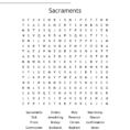 Sacraments Word Search  Word