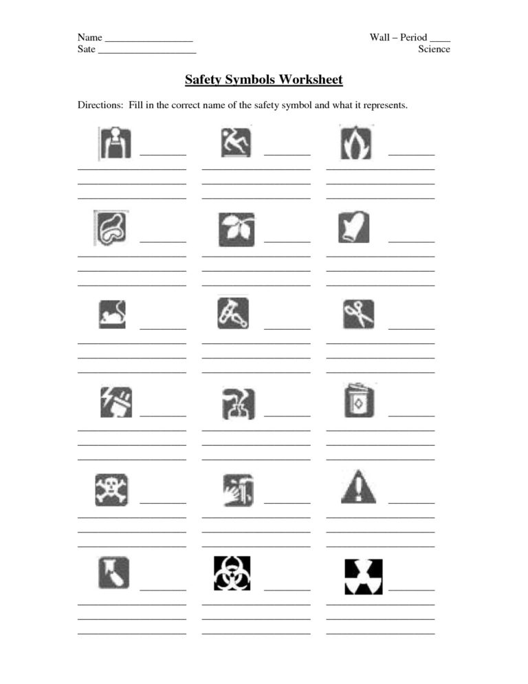 Lab Safety Worksheet Pdf