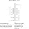 Salem Massachusetts Witch Trials 17Th Century Word Search