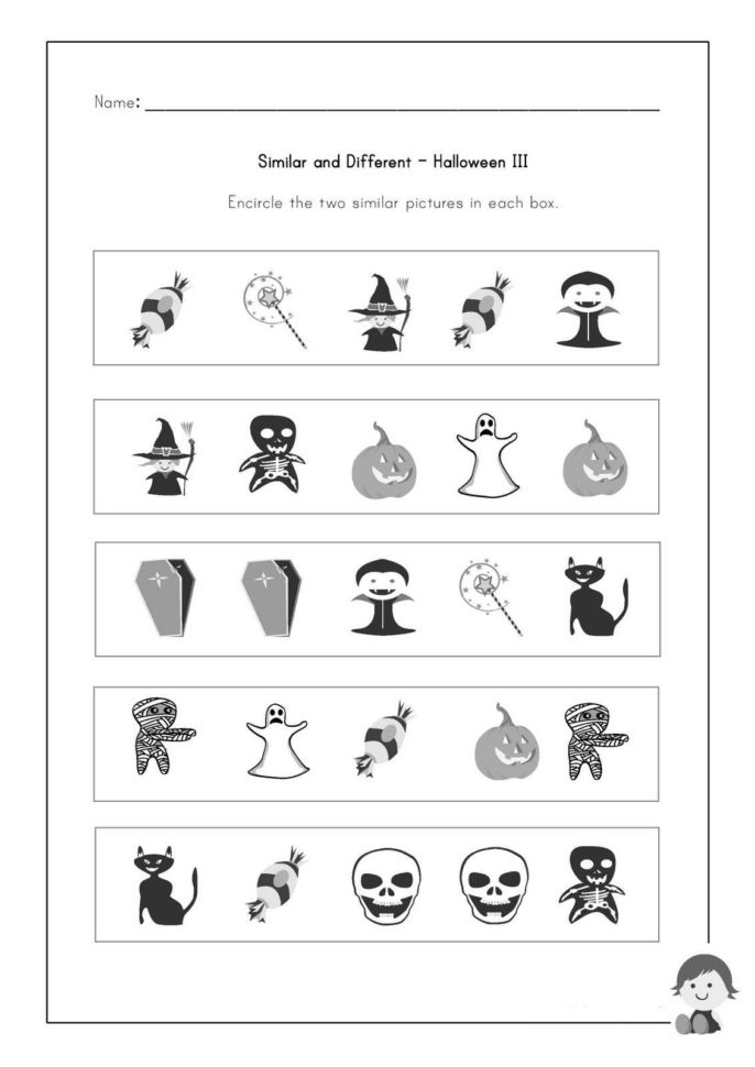 Same And Different Worksheets For Kids Activity Shelter