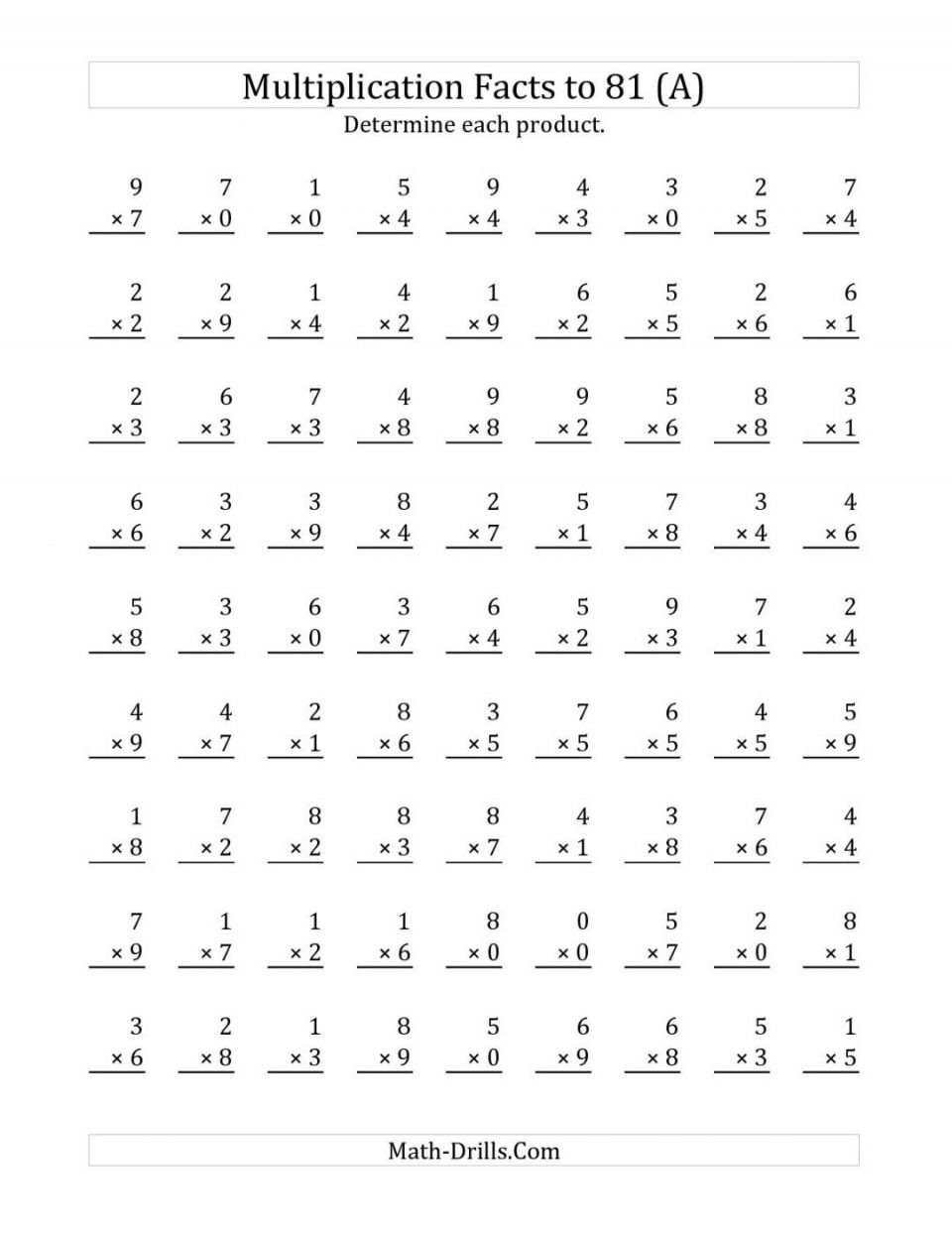 multiplication worksheets kumon printablemultiplicationcom sample