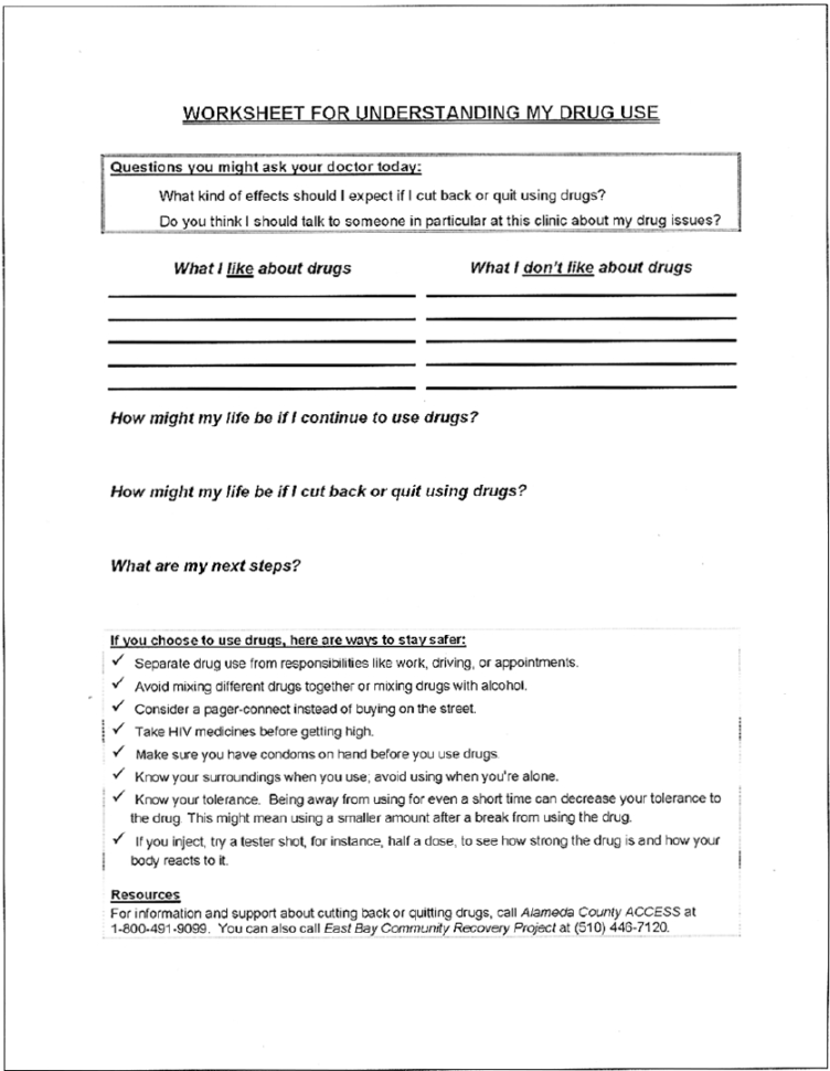 Sample Positive Choice Educational Worksheet  Download