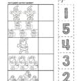 Santa Number Cut Match Worksheets Numbers Autism Printable