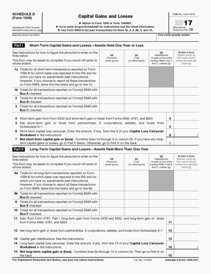 Schedule D Tax Worksheet Yooob —