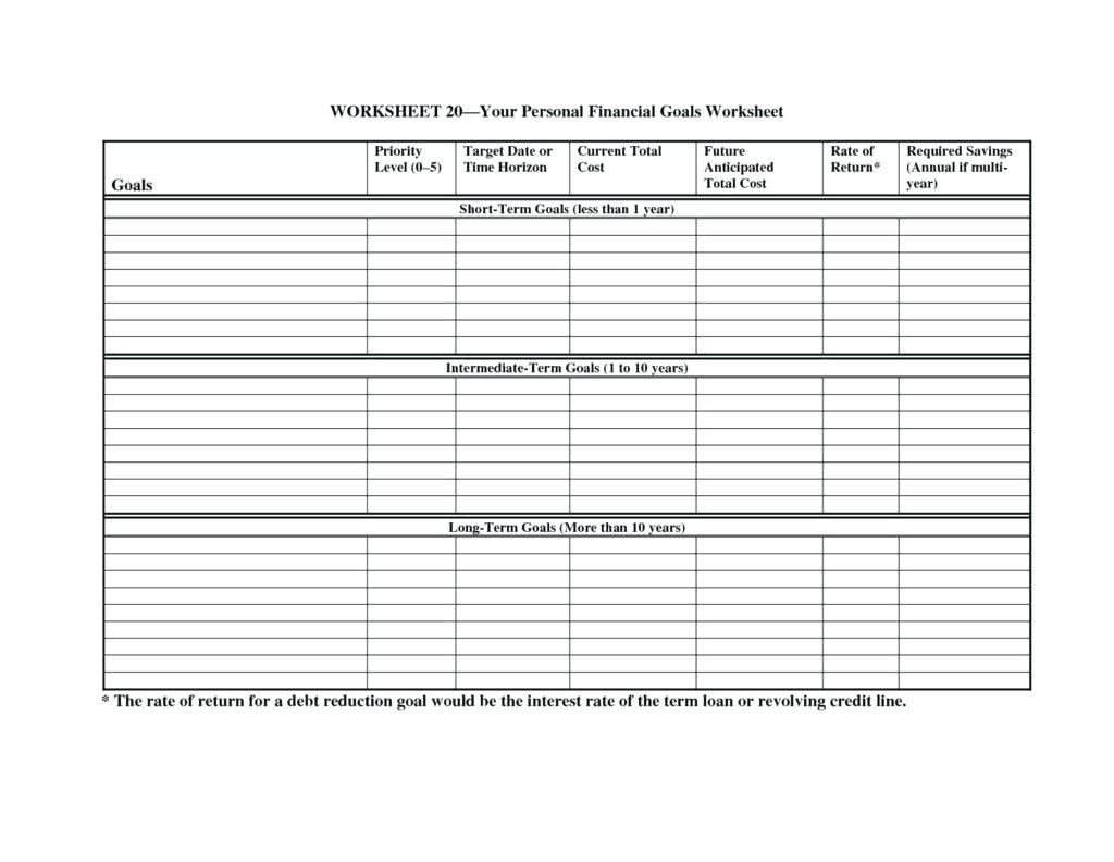 Schedule Worksheet S Short Term Planning