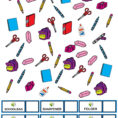 School Supplies School Objects Worksheet