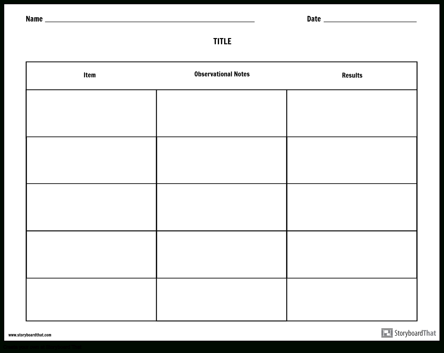 Science Experiment Lab Report Storyboardworksheets