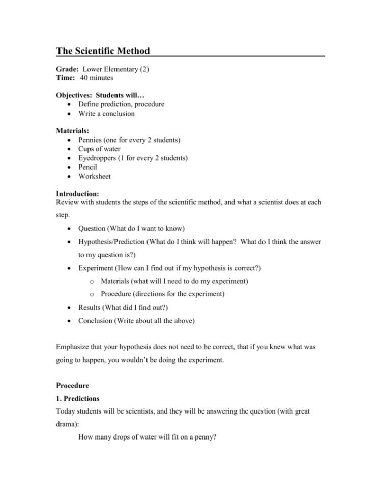 Scientific Method Drops On A Penny 2