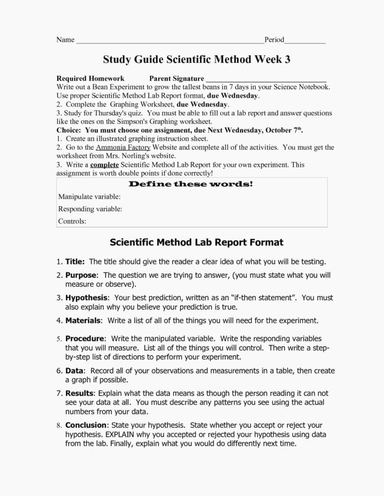Scientific Method Practice Worksheet Answers – Gsrp