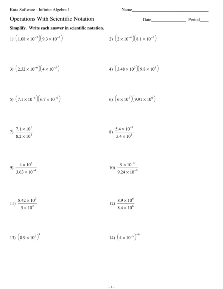 Worksheet 2 Scientific Notation Answers — db-excel.com
