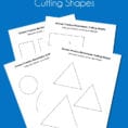 Scissor Practice Worksheets Cutting Shapes