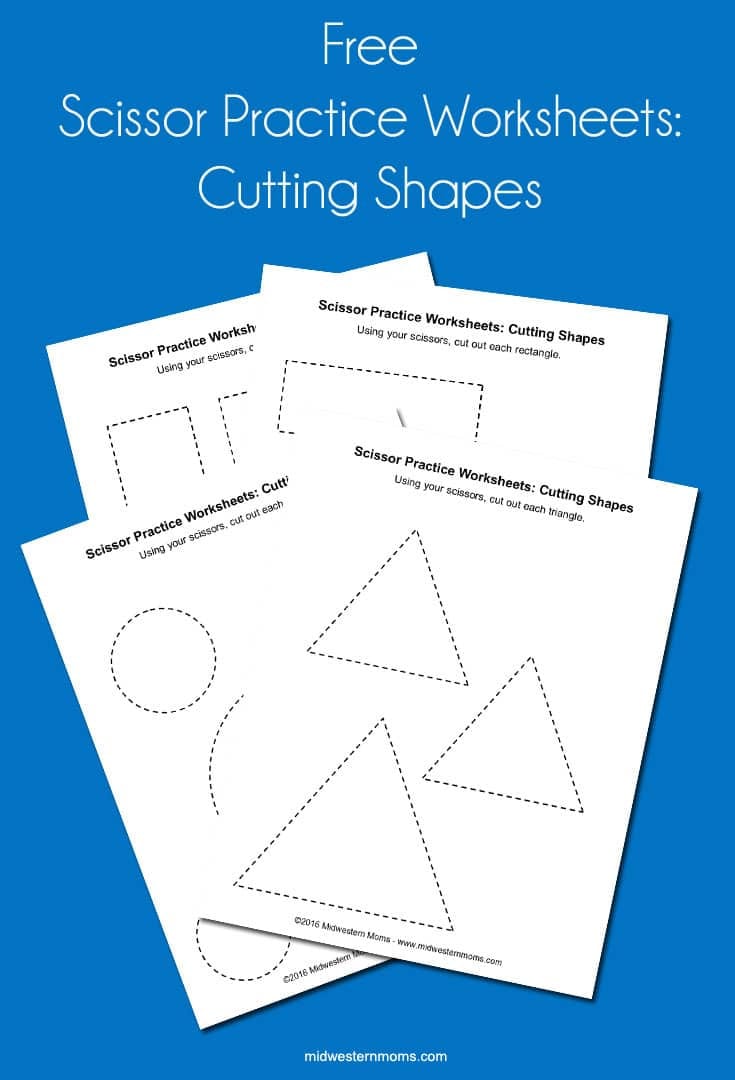 Scissor Practice Worksheets Cutting Shapes