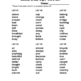 Second Grade Dolch Sight Word Activities  Homeshealth