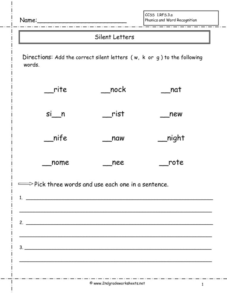 Second Grade Phonics Worksheets And Flashcards