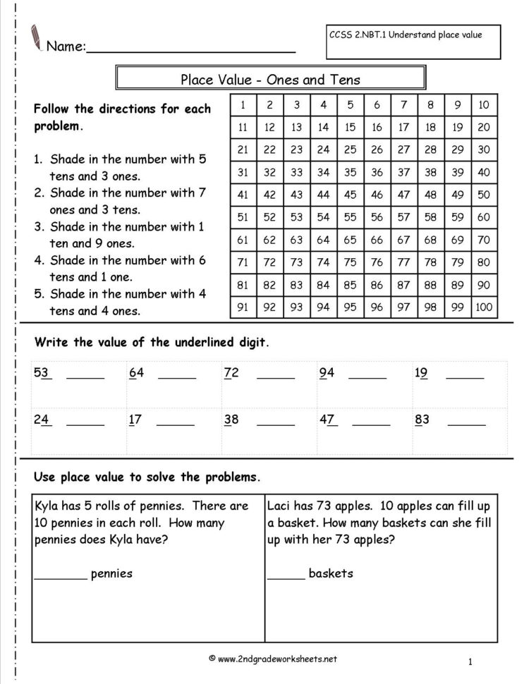 place value first grade worksheets db excelcom