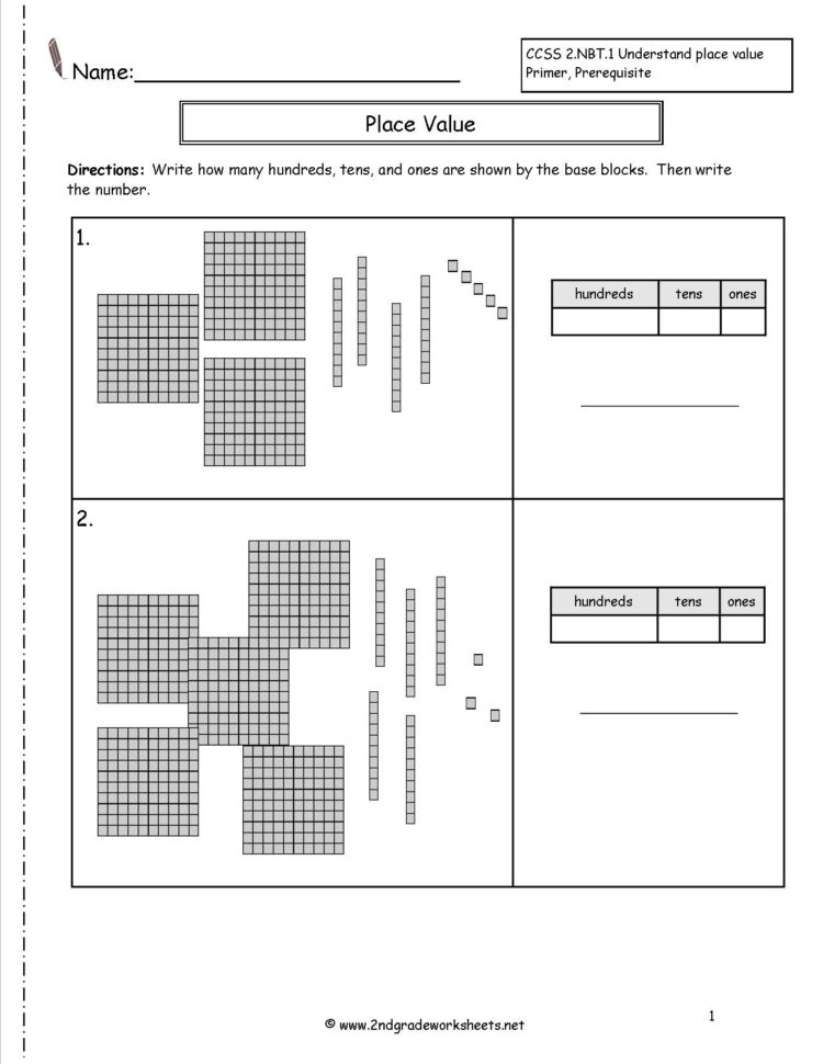 Second Grade Place Value Worksheets