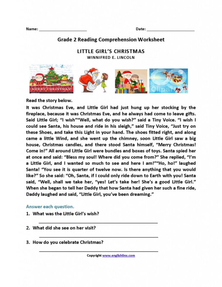 Second Grade Reading Reading Comprehension Worksheets 2Nd