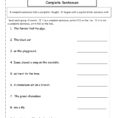 Second Grade Sentences Worksheets Ccss 2L1F Worksheets