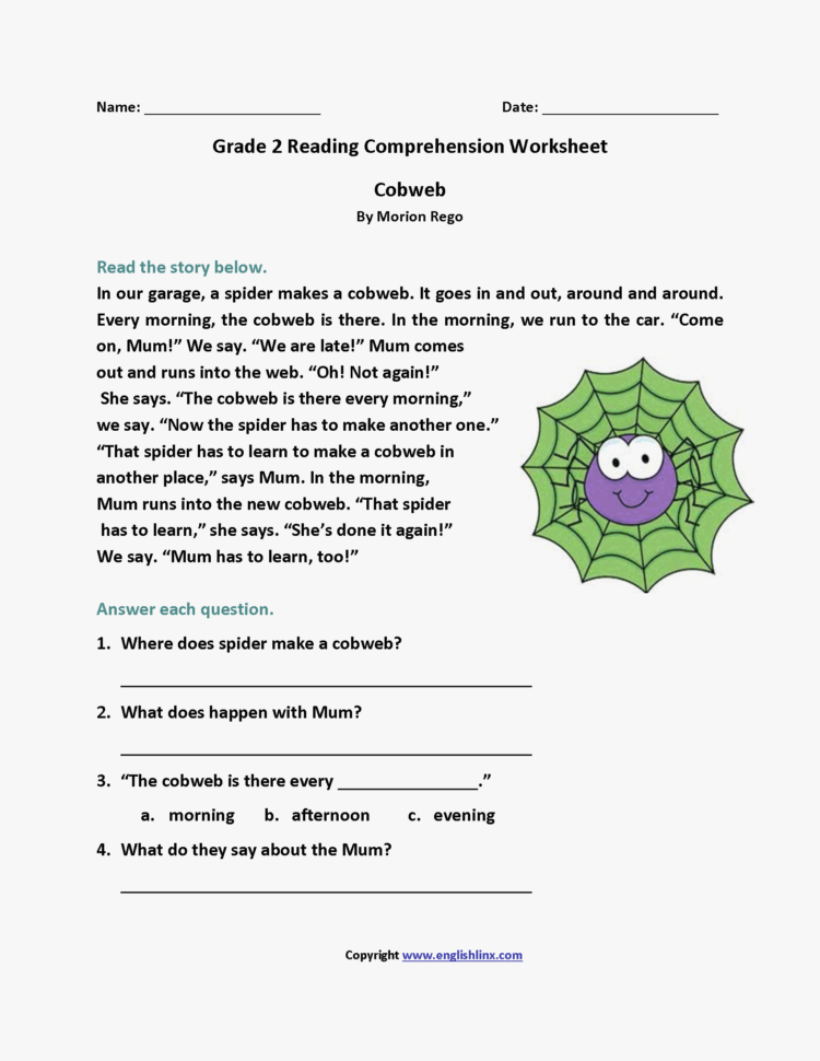 Reading Worksheets For Grade 2 — db-excel.com