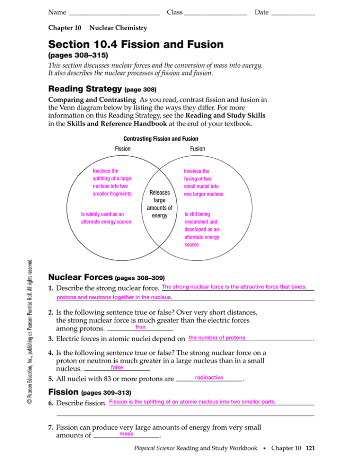 Section 104 Fission And Fusion