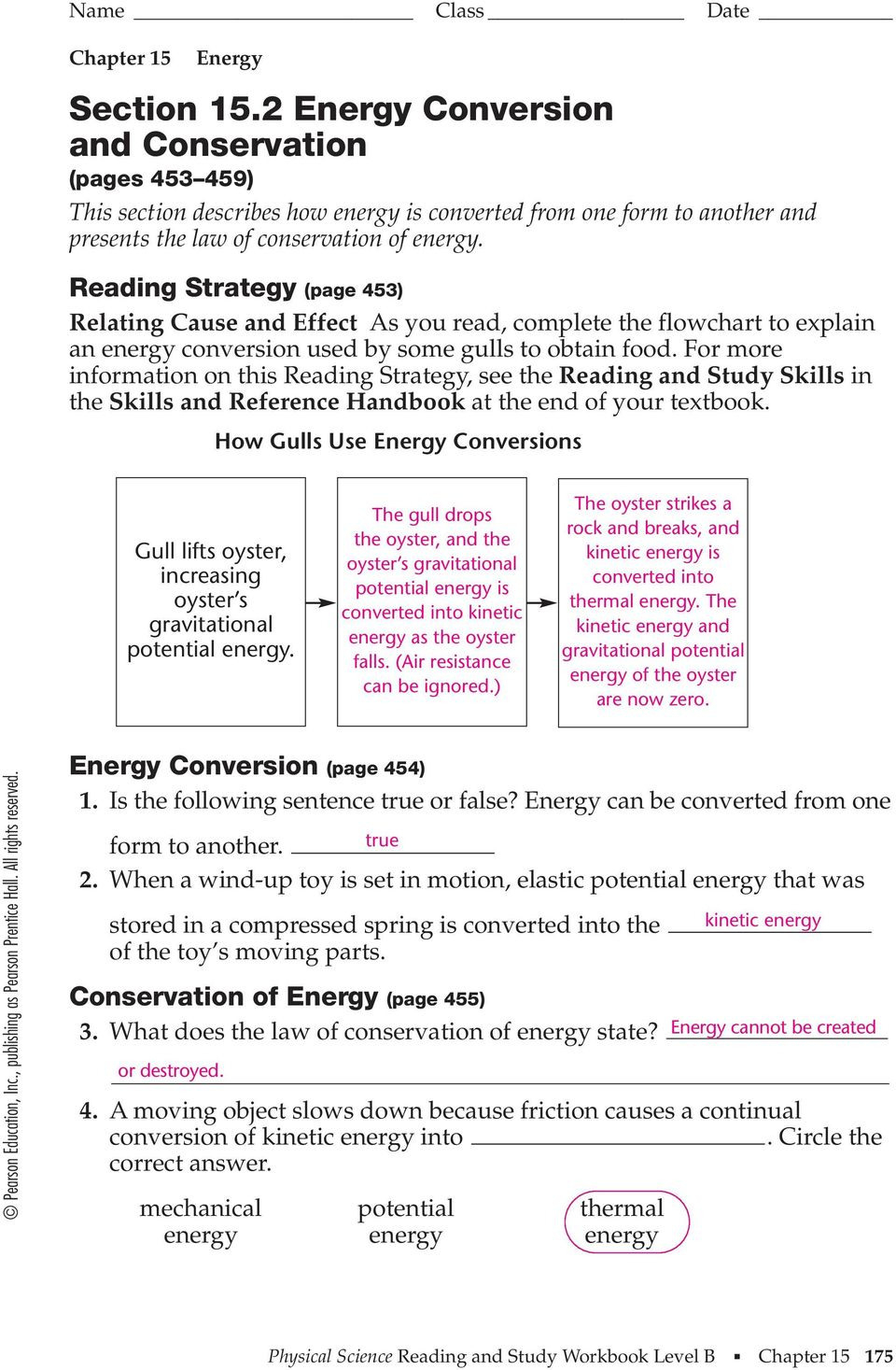 Section 15 2 Energy Conversion And Conservation Worksheet Answers — db