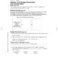 Section 152 Energy Conversion And Conservation Worksheet