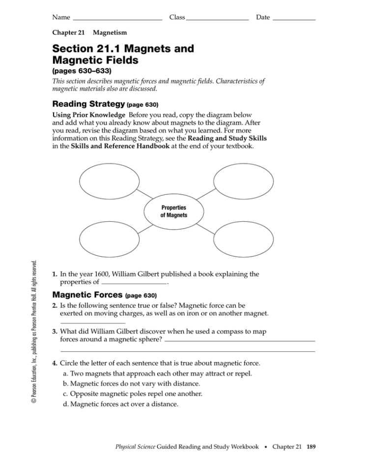 Section 211 Magnets And Magnetic Fields