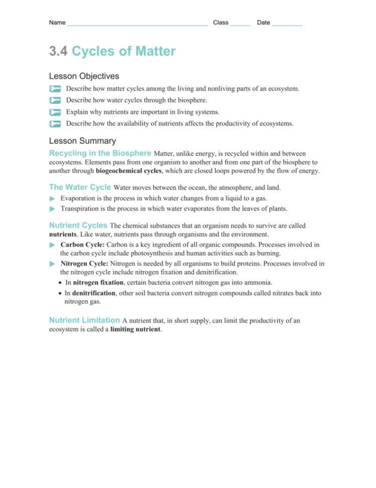Section 34 Worksheetmodifiednswers