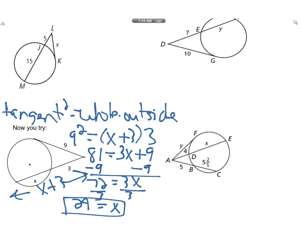 Segments In Circles Worksheet Answers