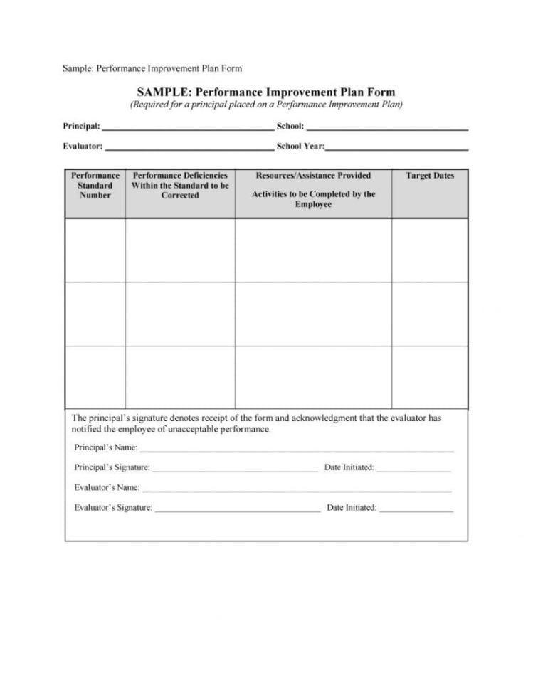 Self Development Plan At Work Free Performance Improvement Db excel