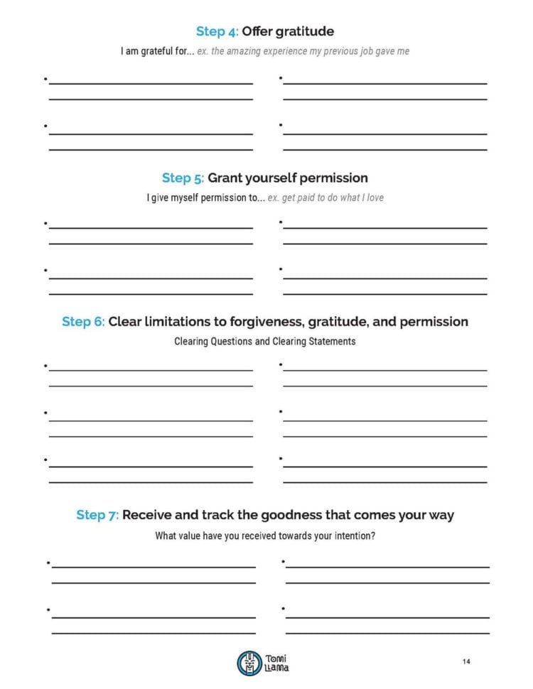 Selfsabotage The Definitive Guide  Worksheet — Tomi Llama