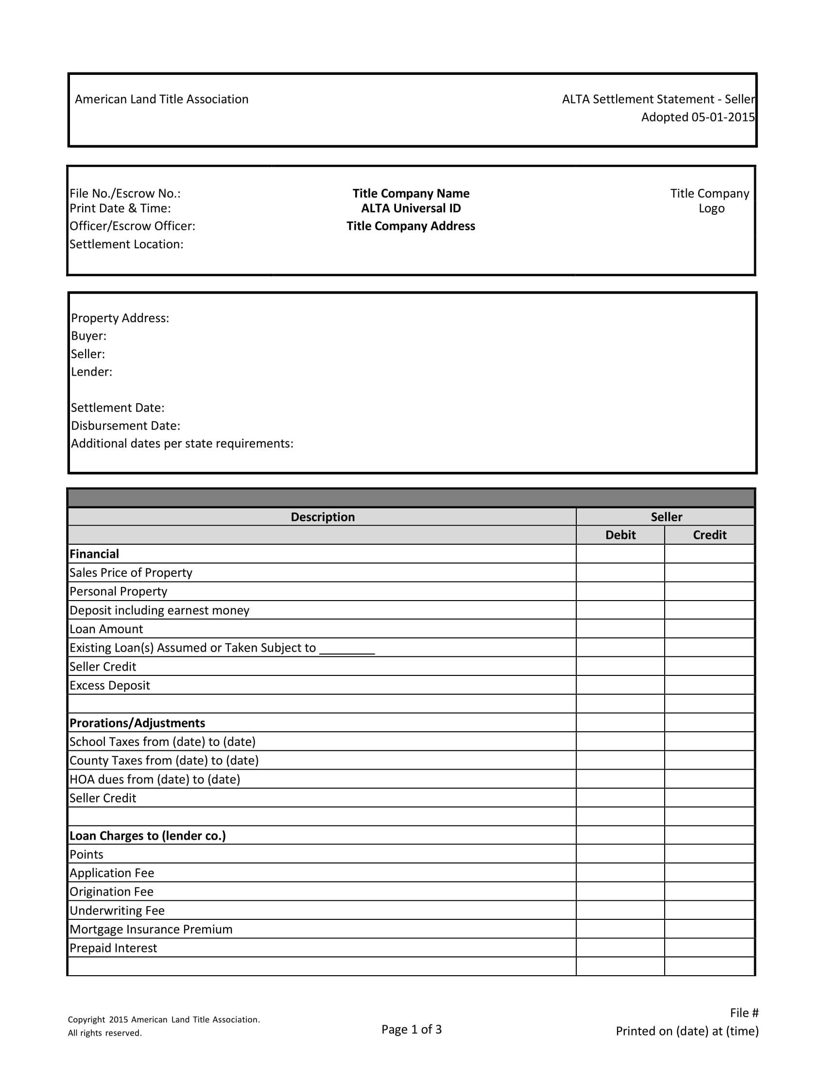 Seller Closing Cost Worksheet Db excel