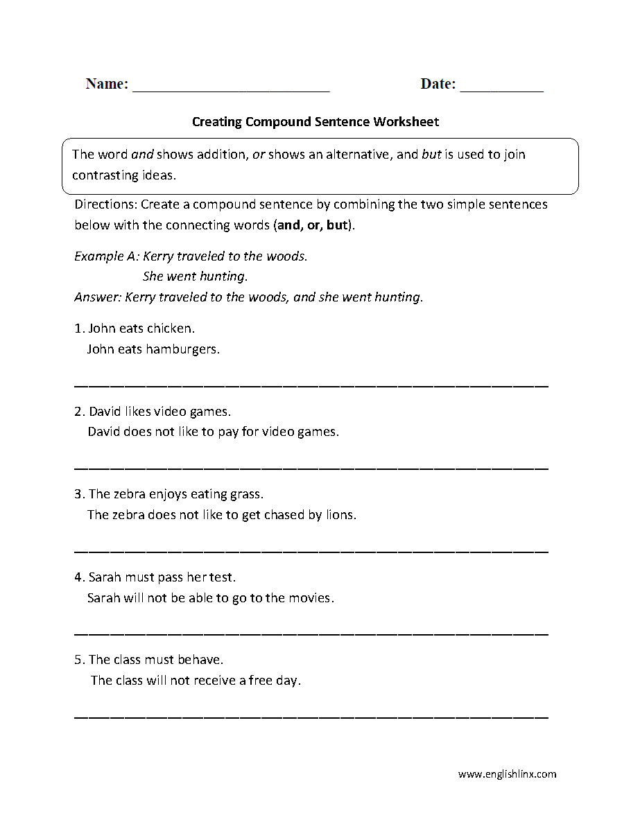 Sentence Structure Worksheets Types Of Sentences Worksheets Db excel