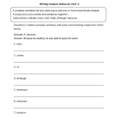 Sentences Worksheets  Complex Sentences Worksheets