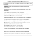 Sentences Worksheets  Compound Sentences Worksheets
