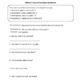 Sentences Worksheets  Types Of Sentences Worksheets