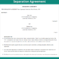 Separation Agreement  Us Lawdepot