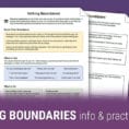 Setting Boundaries Info And Practice Worksheet