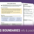 Setting Boundaries Info And Practice Worksheet