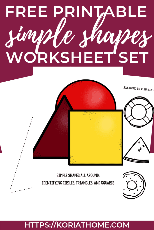 Shape Recognition Worksheet For Children With Autism
