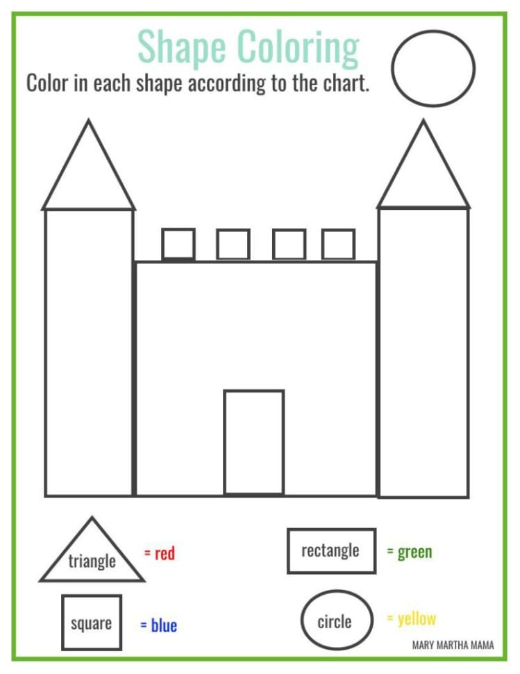 Shapes Worksheets For Preschool Free Printables – Mary