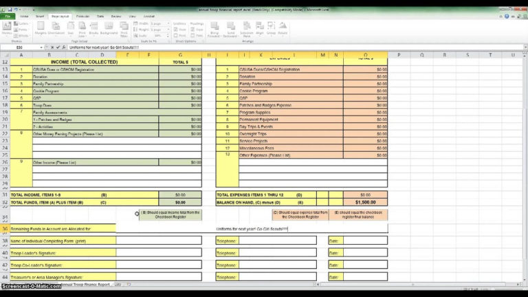 Sheet Cub Scout Financial Spreadsheets For Boy — db-excel.com