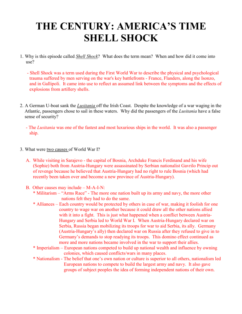 Shell Shock Video Questionskey