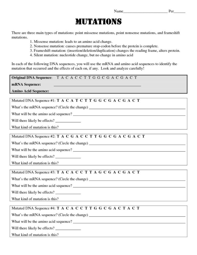 Sickle Cell Anemia Worksheet Answers