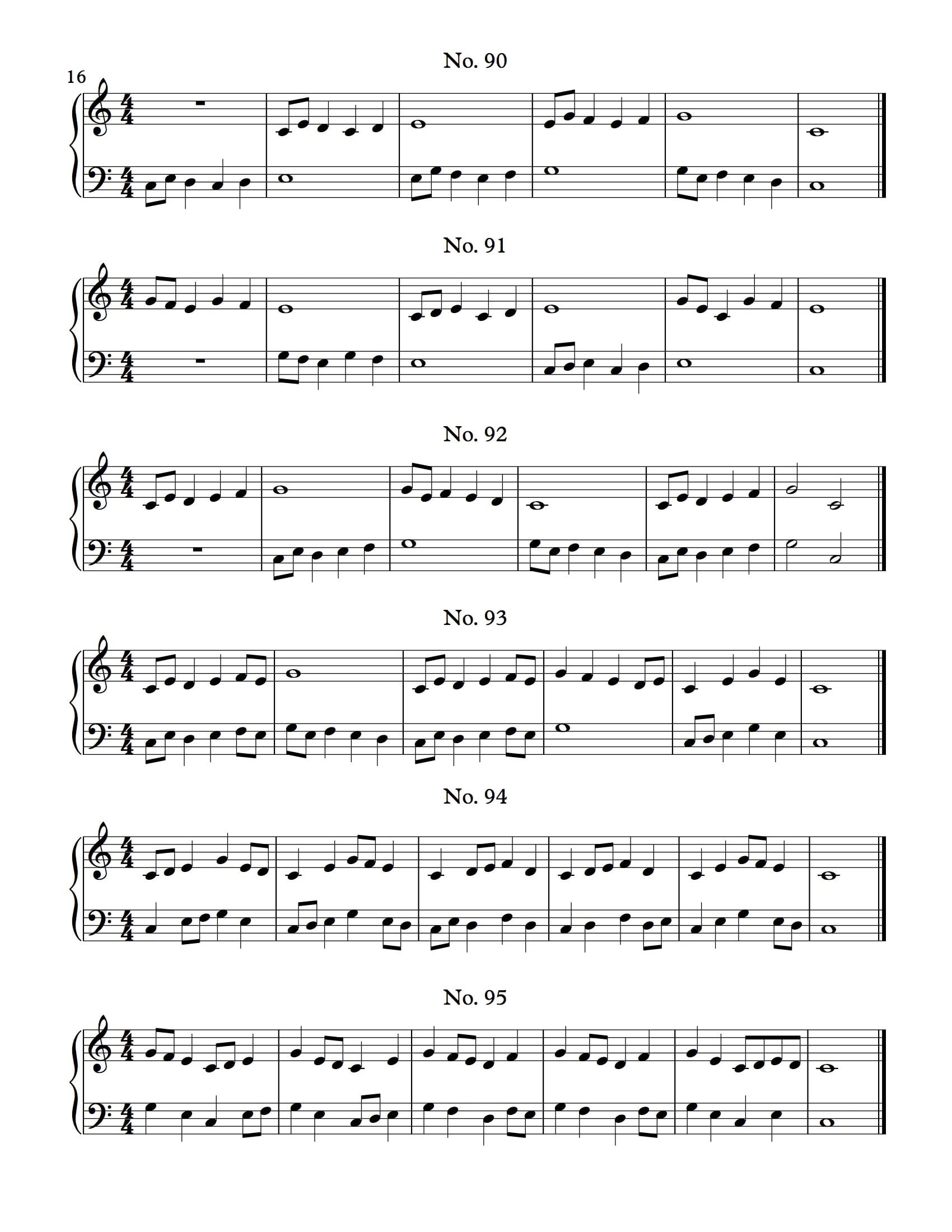 Sight Reading – 354 Reading Exercises In C Position