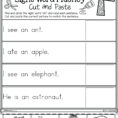 Sight Word Fluency Cut And Paste Is Perfect For Preschool