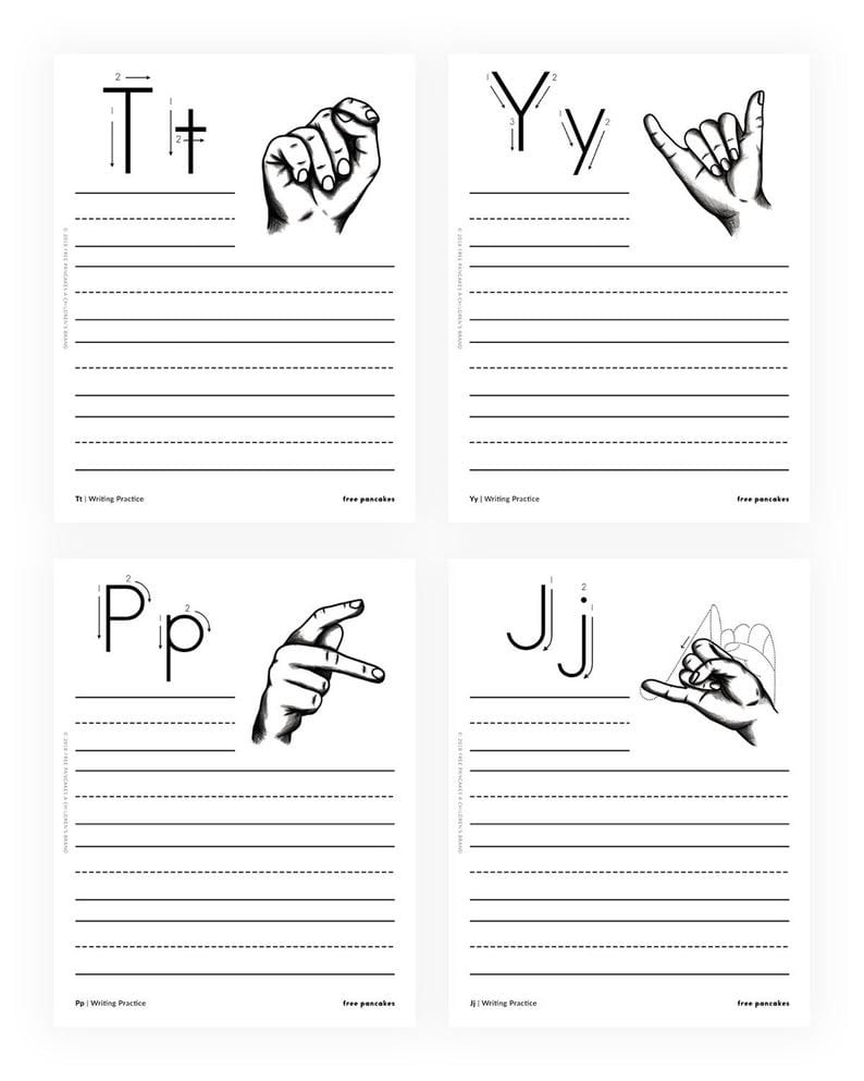Sign Language Fingerspelling Printable Worksheets  Asl  Sign Language  Resources  American Sign Language  Asl Resources  Alphabet