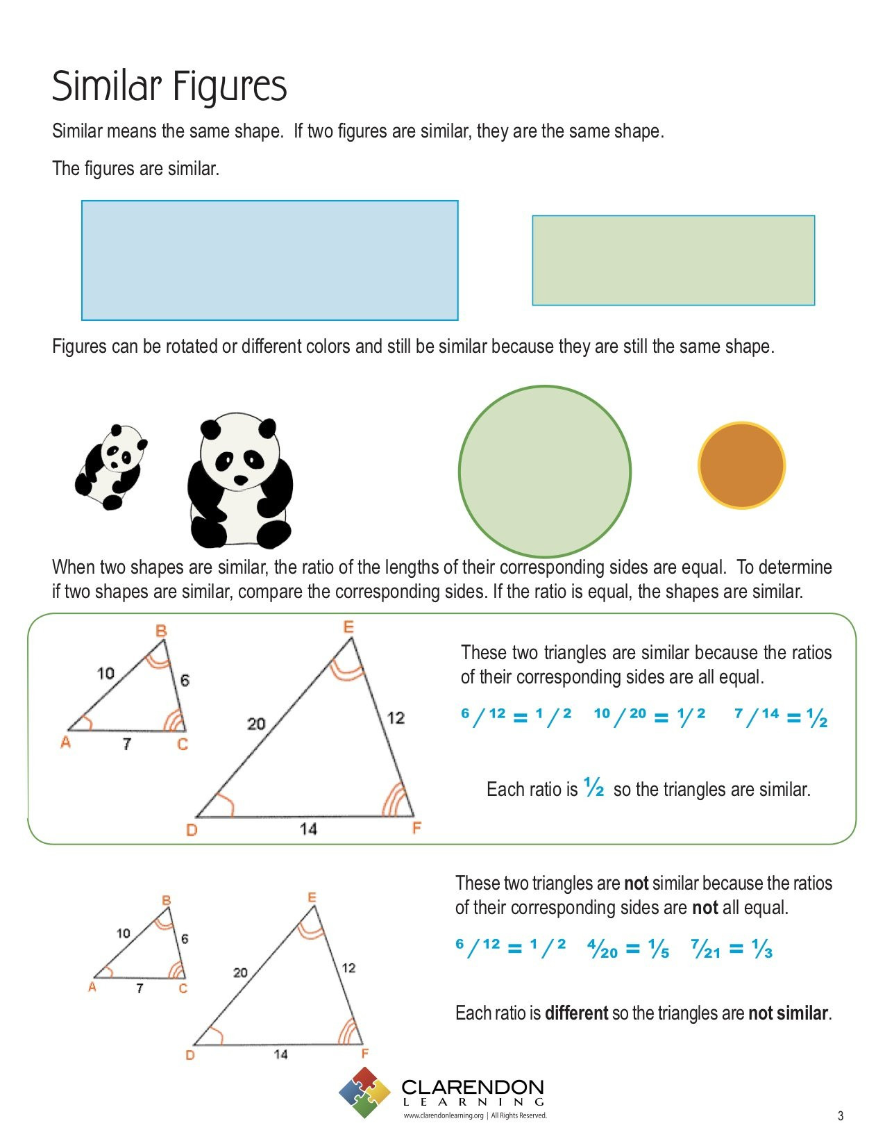 Similar And Congruent Figures Lesson Plan  Clarendon Learning