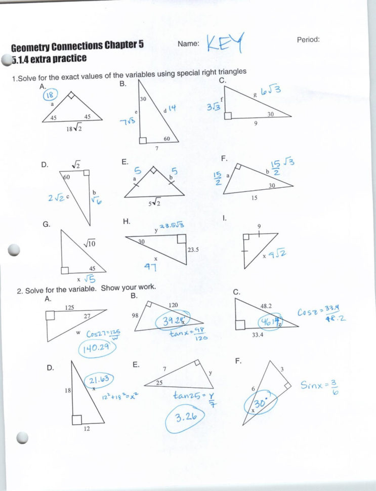 Similarity Similar Right Triangles Worksheet Answers Amazing