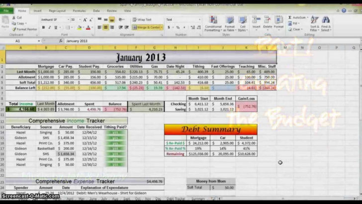 Simple Budget Worksheet